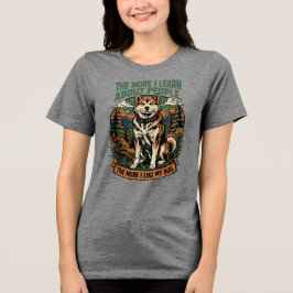 Hoe meer ik mijn hond leuk vind Tri-Blend shirt