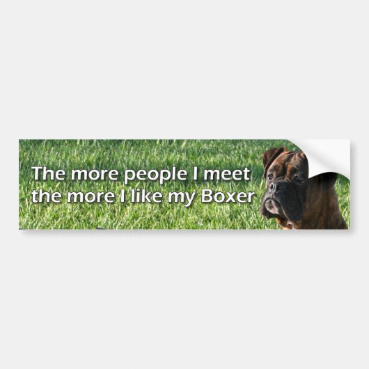 Hoe meer ik van mijn Boxer-bumper sticker hou (Voorkant)