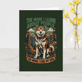 Hoe meer ik van mijn hond hou kaart (Gele Bloem)