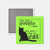 Hoe meer ik van mijn kat hou - alle kleuren magneet (Voorkant / Achterkant)