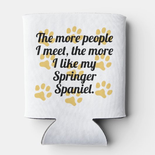 Hoe meer ik van mijn Springer Spaniël hou Blikjeskoeler (Achterkant)