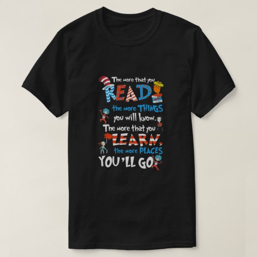 Hoe meer je leest t-shirt (Design voorkant)