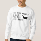 Hoe meer mensen ik ontmoet, hoe meer ik van geiten trui (Voorkant)