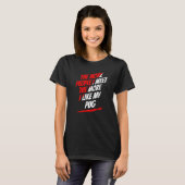 Hoe meer mensen ik zie pug Lover Funny Dog Lover H T-shirt (Voorkant volledig)