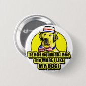 Hoe meer republikeinen ik ontmoet Button  (Voorkant /achterkant)