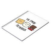 Hoe Meer S'mores Hoe Beter Grappige S'more Pun  Notitieboek (Linkerzijde)