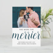 hoe meer snowflakkeringen met de baby van de feest feestdagenkaart (Staand voorkant)