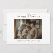 Hoe meer zielen hoe meer vreugd Gouden zwangerscha Feestdagenkaart (Voorkant)