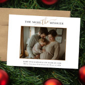 Hoe meer zielen hoe meer vreugd Gouden zwangerscha Feestdagenkaart