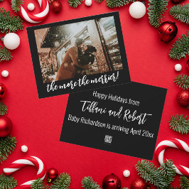 Hoe meer zielen, hoe meer vreugd Kerst Zwangerscha Feestdagenkaart