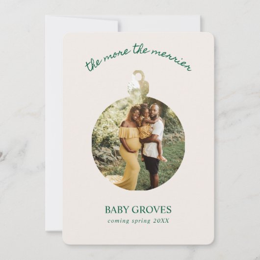 Hoe meer zielen hoe meer vreugd Wij verwachten zwa Feestdagenkaart (Voorkant)