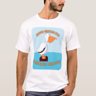 Hoe Meeuwen Het Pelikaan Cartoon Motto T-shirt