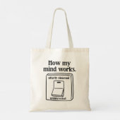 Hoe mijn geest werkt tote bag (Achterkant)