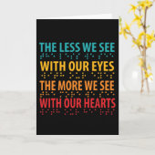 Hoe minder we zien met onze ogen - blindheid brail kaart (Gele Bloem)