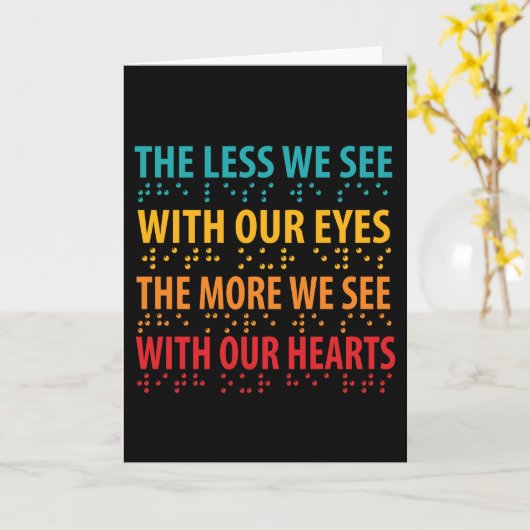 Hoe minder we zien met onze ogen - blindheid brail kaart (Gele Bloem)
