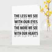 Hoe minder we zien met onze ogen - blindheid brail kaart (Gele Bloem)