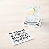 Hoe minder we zien met onze ogen - blindheid brail kartonnen onderzetters (Insitu)