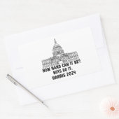 Hoe moeilijk kan het zijn? Jongens doen het Kamala Rechthoekige Sticker (Envelop)