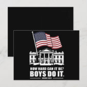 Hoe moeilijk kunnen jongens het doen Harris 2024 Briefkaart (Voorkant / Achterkant)