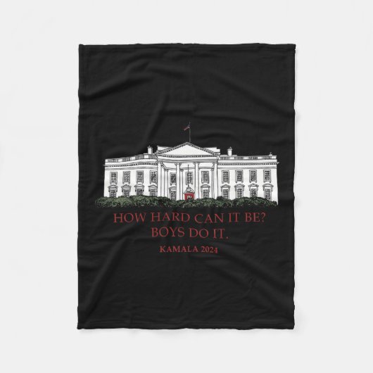 Hoe moeilijk kunnen jongens het doen Kamala Harris Fleece Deken (Voorkant)