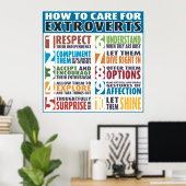 Hoe moet u zorgen voor extraverten (vet)? poster (Thuiskantoor)