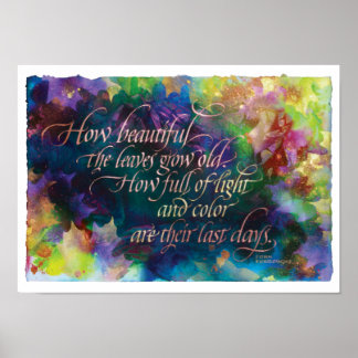 Hoe mooi de bladeren, afdrukken, 17 x 12 inch poster