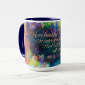 "Hoe mooi de Bladeren...", Mok (Voorkant links)