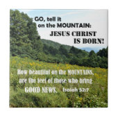 Hoe mooi op de bergen-Kerstmis Tegeltje (Voorkant)