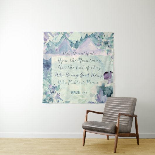 Hoe mooi op de bergen tapijt wandkleed (In situ)