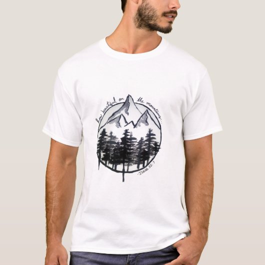 Hoe mooi op het Shirt van de bergen Mannen? (Voorkant)