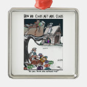 Hoe Mr. & Mrs Claus Met Ceramic Square Ornament (Voorkant)