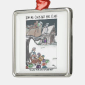 Hoe Mr. & Mrs Claus Met Ceramic Square Ornament (Links)