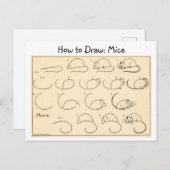 Hoe Muizen  Briefkaart te tekenen (Voorkant / Achterkant)