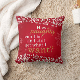Hoe Naughty kan ik Snowflake Fun Kerstmis worden? Kussen