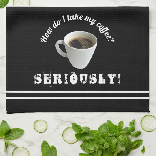 Hoe neem ik mijn koffie? Keukenhanddoeken (Gevouwen)