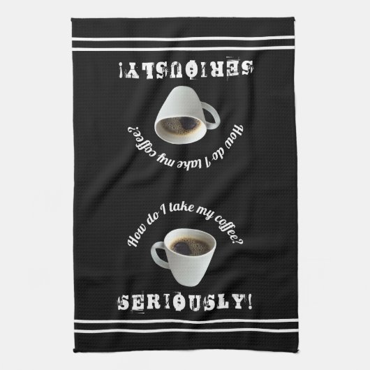 Hoe neem ik mijn koffie? Keukenhanddoeken (Verticaal)