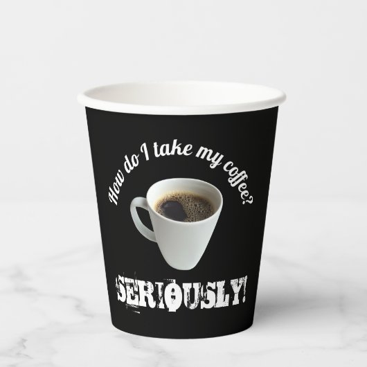 Hoe neem ik mijn koffie? Papieren Beker (Voorkant)
