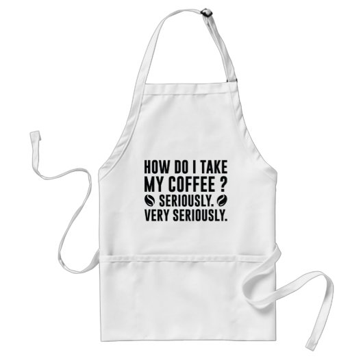 Hoe neem ik mijn koffie? standaard schort (Voorkant)