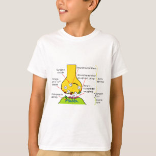 Hoe Nerve Signals met synapesdiagram worden verzon T-shirt