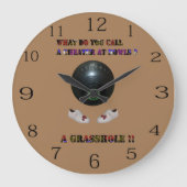 Hoe noem je een bedrieger bij Lawn Bowls, grappig Grote Klok (Voorkant)