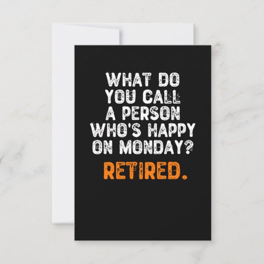 Hoe noem je een persoon die gelukkig is op maandag bedankkaart (Voorkant)