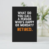 Hoe noem je een persoon die gelukkig is op maandag bedankkaart (Staand voorkant)