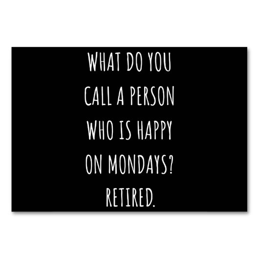 Hoe noem je een persoon die gelukkig is op maandag kaart (Voorkant)