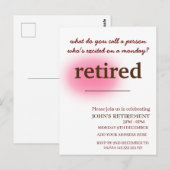 Hoe noem je iemand die enthousiast met pensioen is briefkaart (Voorkant / Achterkant)