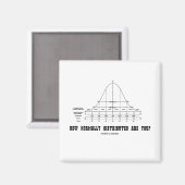 Hoe normaal verdeeld ben je? (Stats Humor) Magneet (Voorkant / Achterkant)