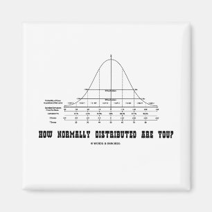 Hoe normaal verdeeld bent u? (Stats Humor) Magneet