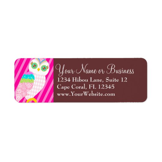 Hoe nu Baby Pink Owl? Etiket (Voorkant)