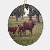 Hoe nu bruine Koe Keramisch Ornament (Links)