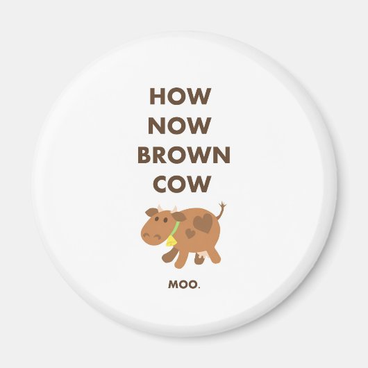 Hoe nu bruine Koe Magneet (Voorkant)