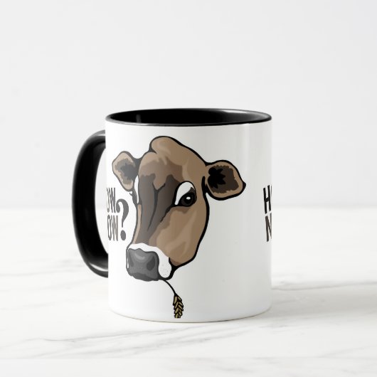 Hoe nu bruine koe? mok (Voorkant links)